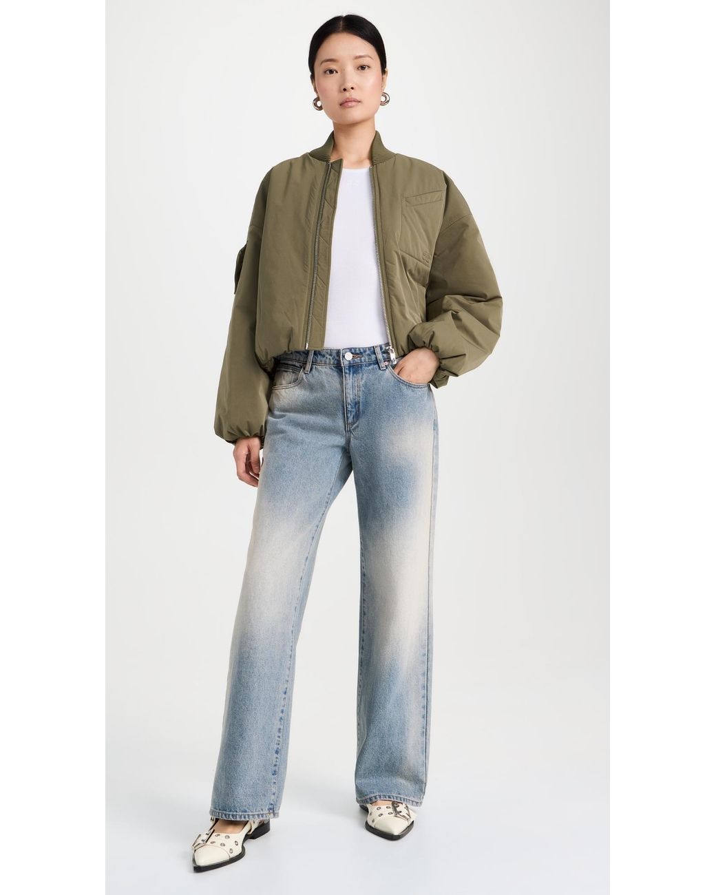 ★Ganni★ Light twill oversized short bomber jacket Karamata ganni-Kalamata-Light-Twill-