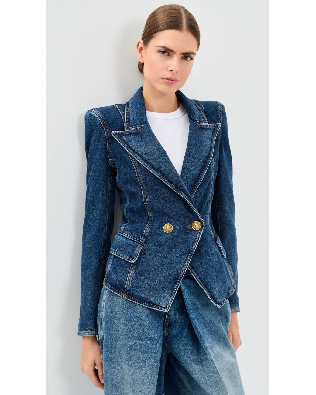 Balmain Blue Dark Denim Jacket