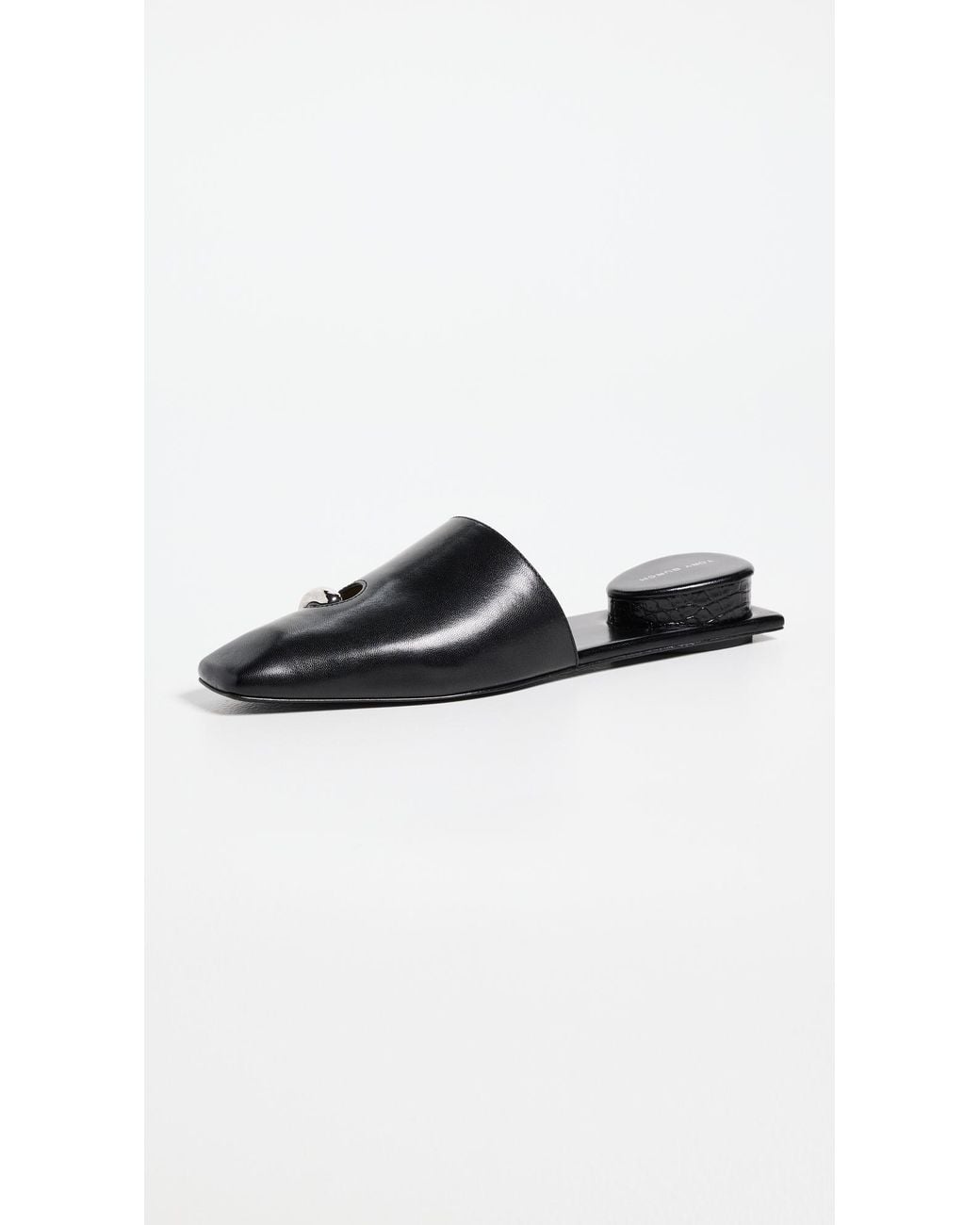 Tory Burch Black Pierced Mules