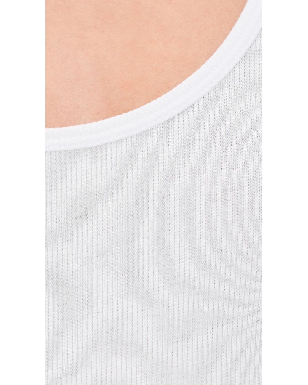 Commando White Better Than Basic Rib Tank Thong Bodysuit