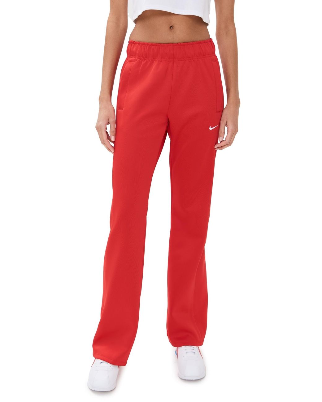 red nike therma pants