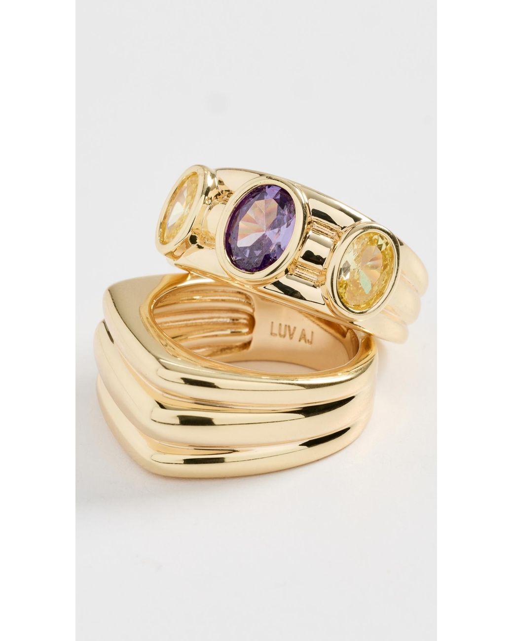 Luv Aj Metallic The Antoinette Ring Set