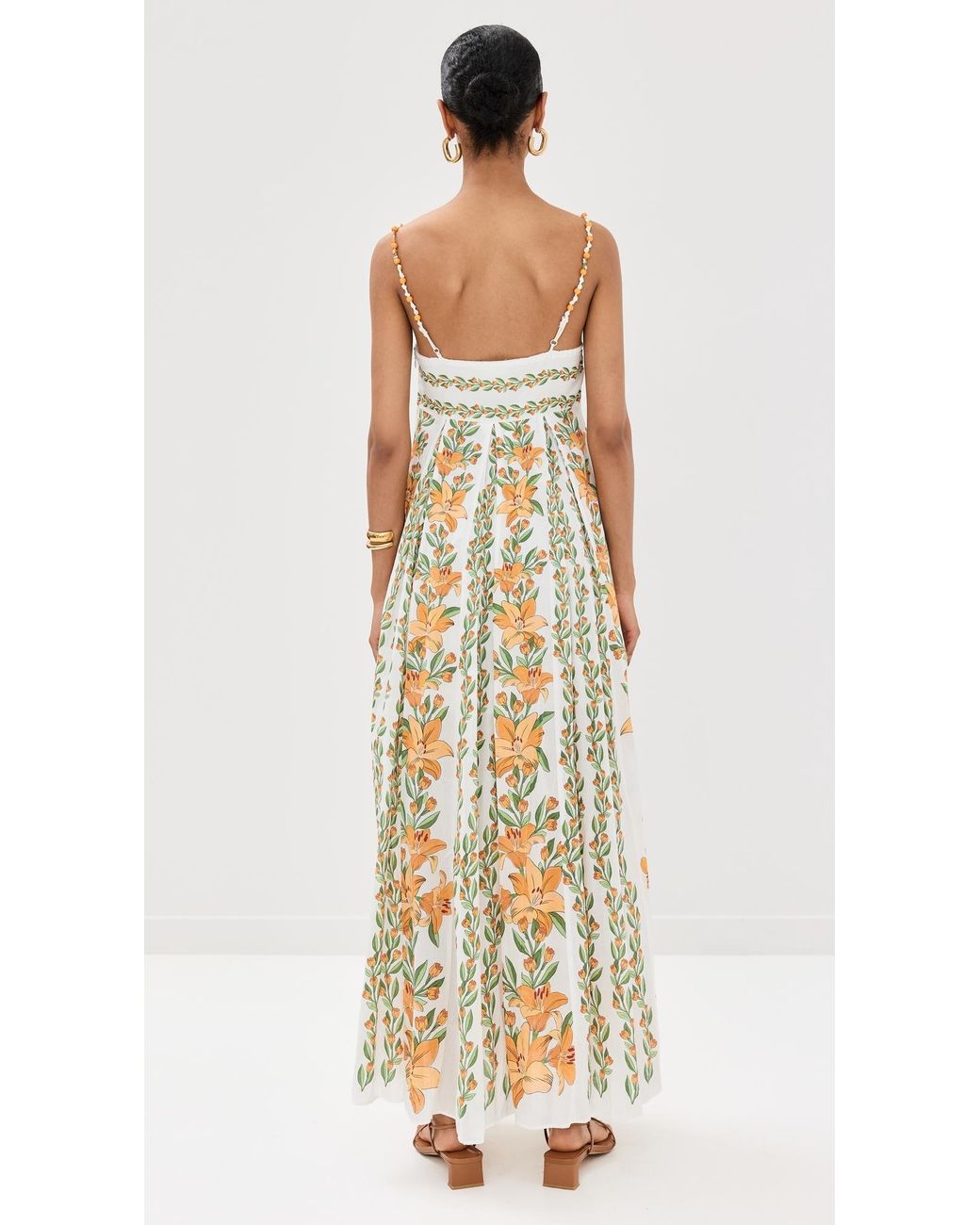 FARM Rio Tropical Lightness Off White Sleeveless Maxi Dress in Natural |  Lyst