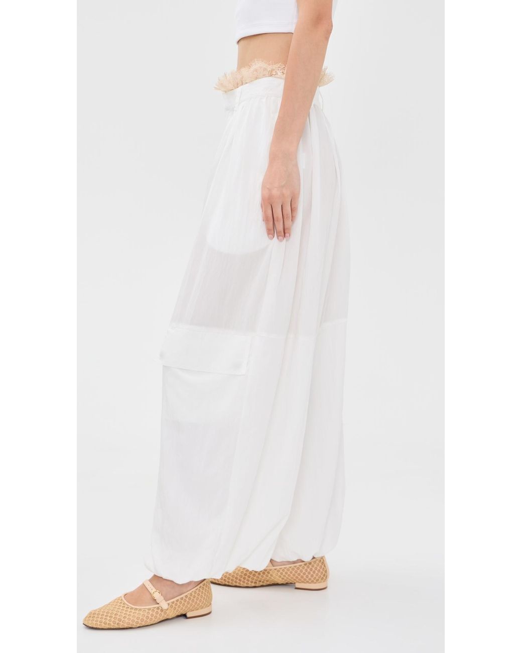Sea White Lisette Solid Pants