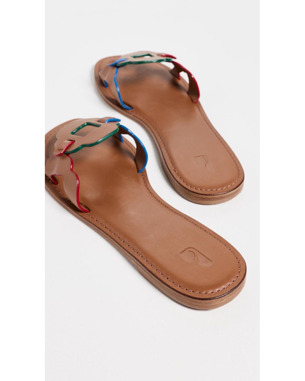 Larroude Black Margherita Slides