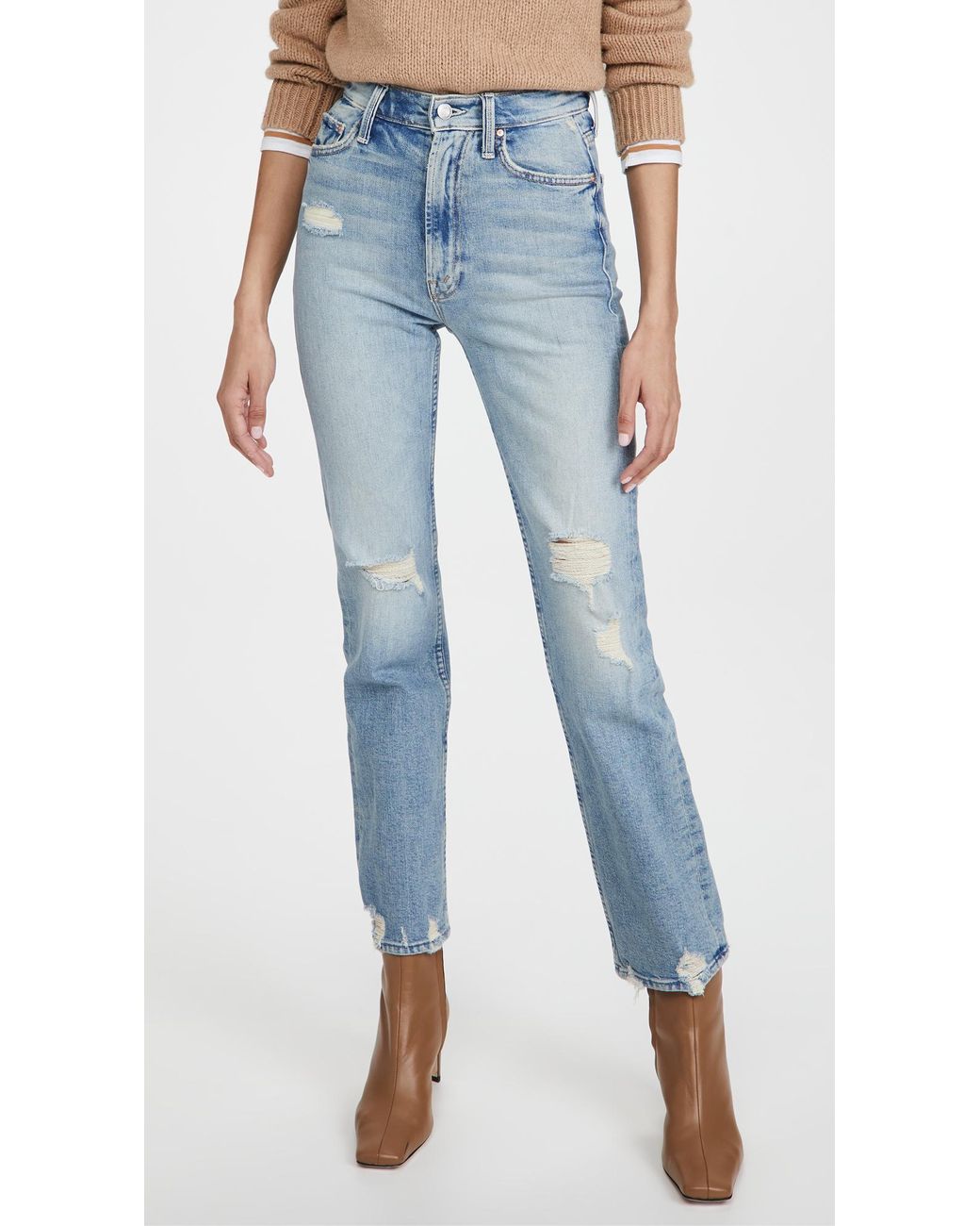 high waisted cotton trousers