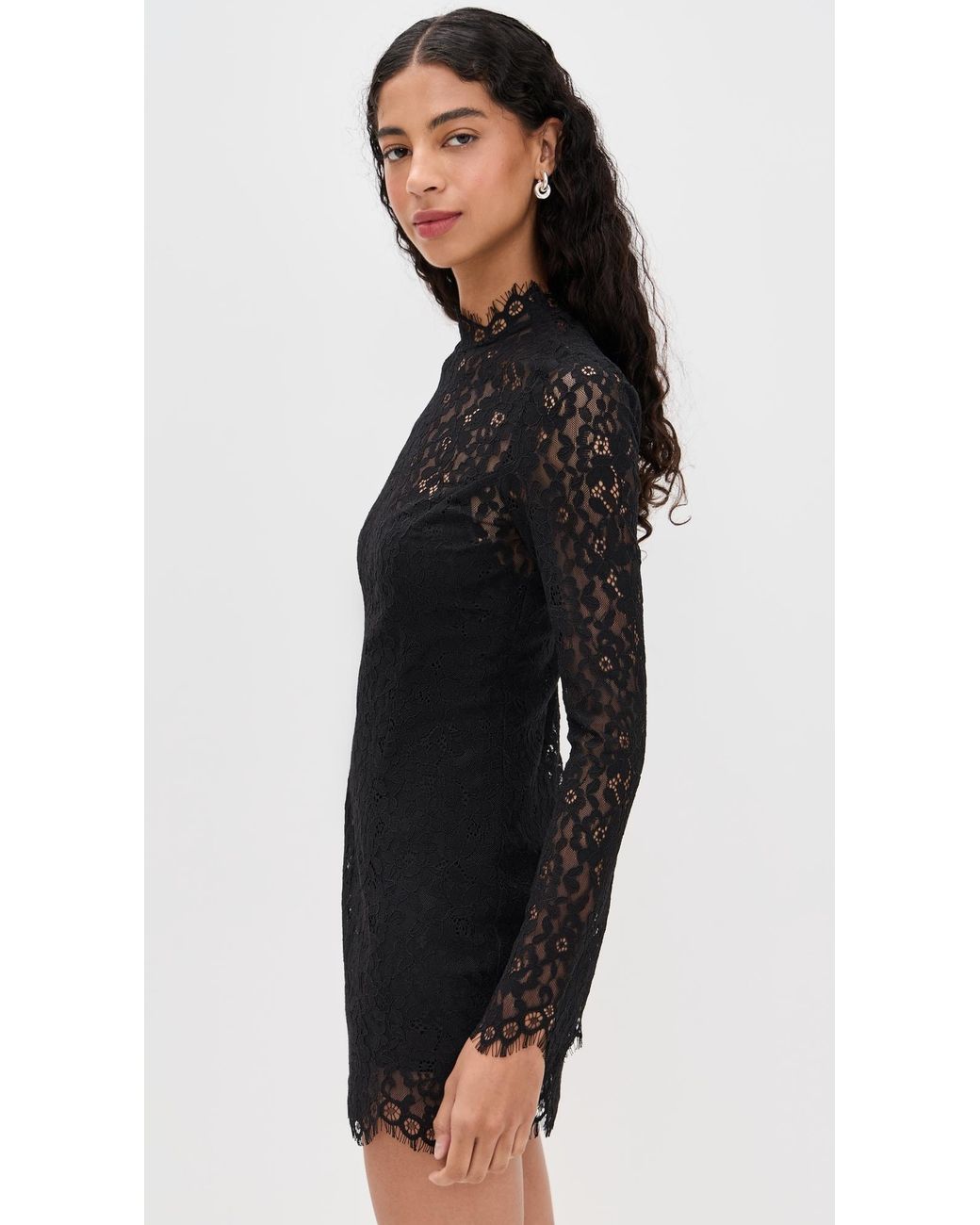 afrm black lace dress Irene in PromotionName: The Winter Event Long Sleeve High Neck Size:XSS In a sheer power