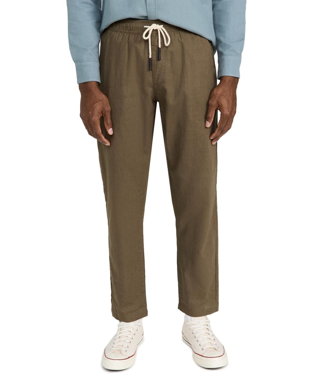 Oas Green Linen Pants for men