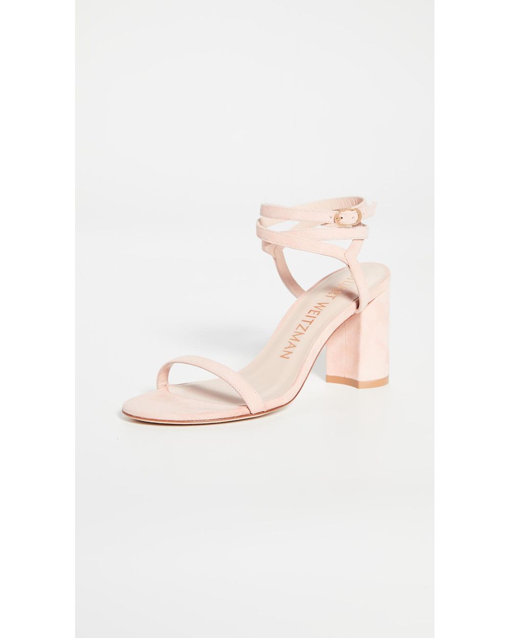Stuart Weitzman Leather Merinda Block Sandals | Lyst