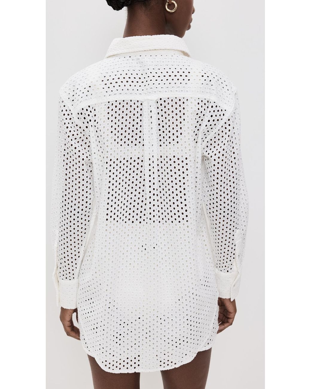 Solid & Striped White The Bronte Button Down Coverup