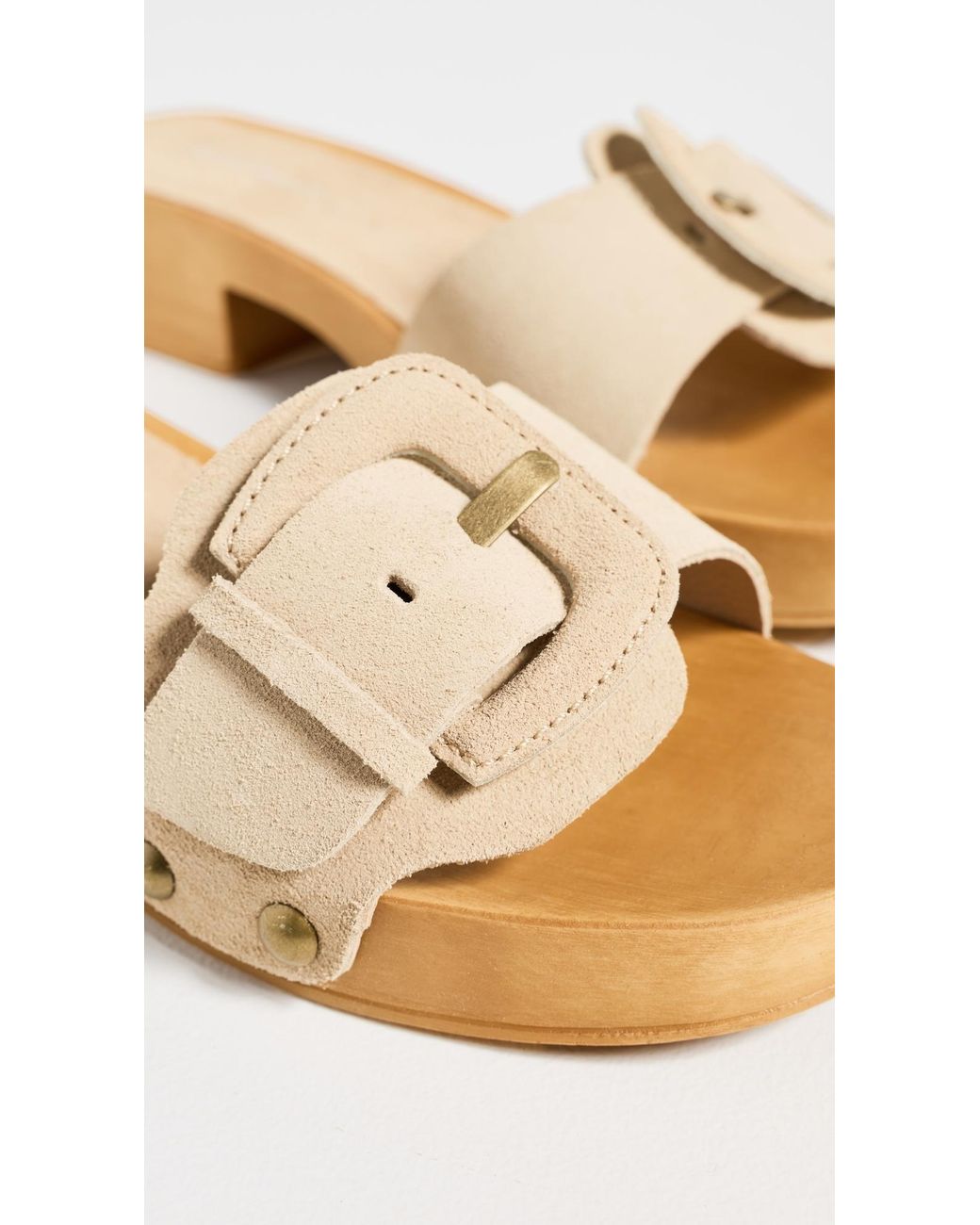 INTENTIONALLY ______ Gray Mar Suede Clogs