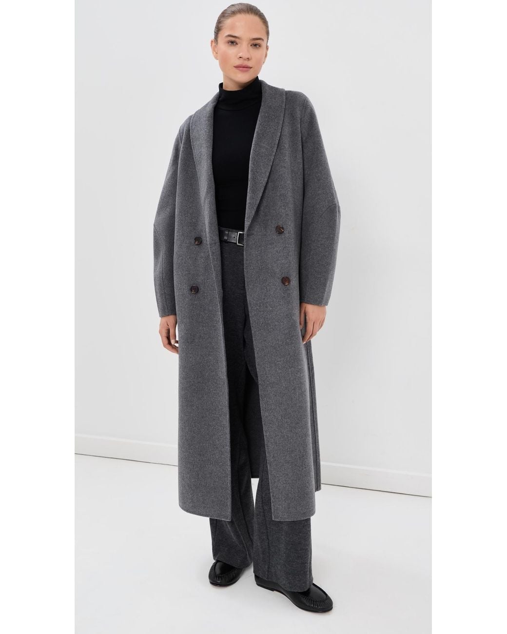 Double Up Shell Lisa Yang Double Shawl Coat in Black | Lyst