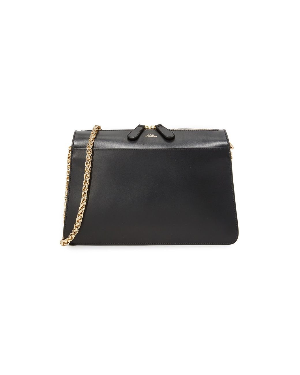 Ella Leather Shoulder Bag in Black - A P C