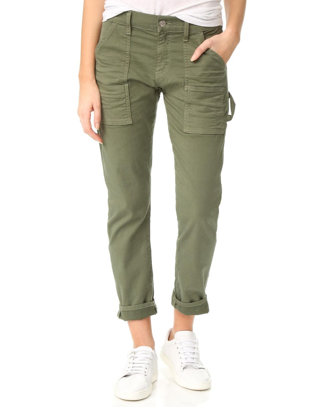 Citizens of Humanity Cotton Leah Cargo Pants in Green | Lyst