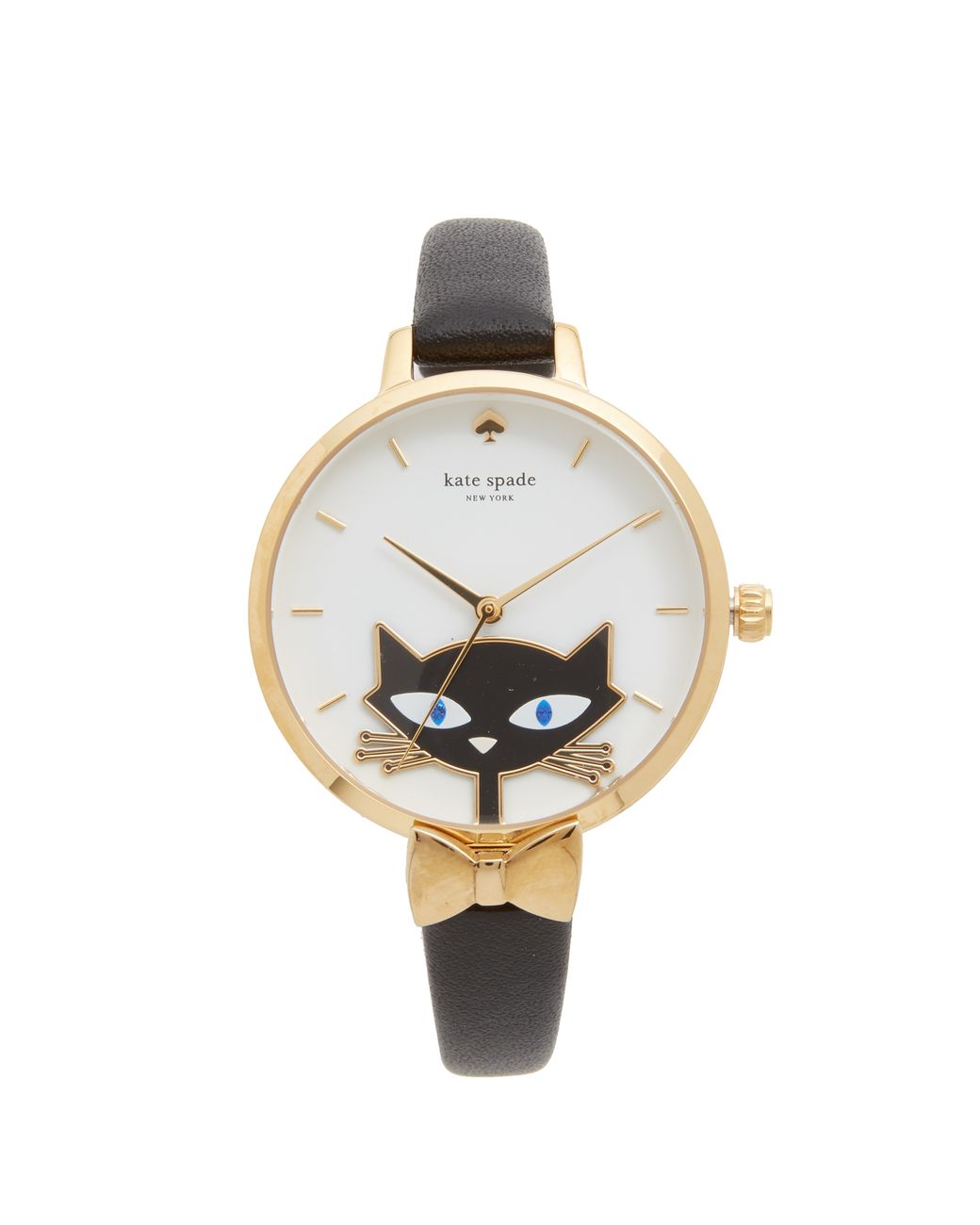 Kate Spade Black Cat Watch in Metallic | Lyst