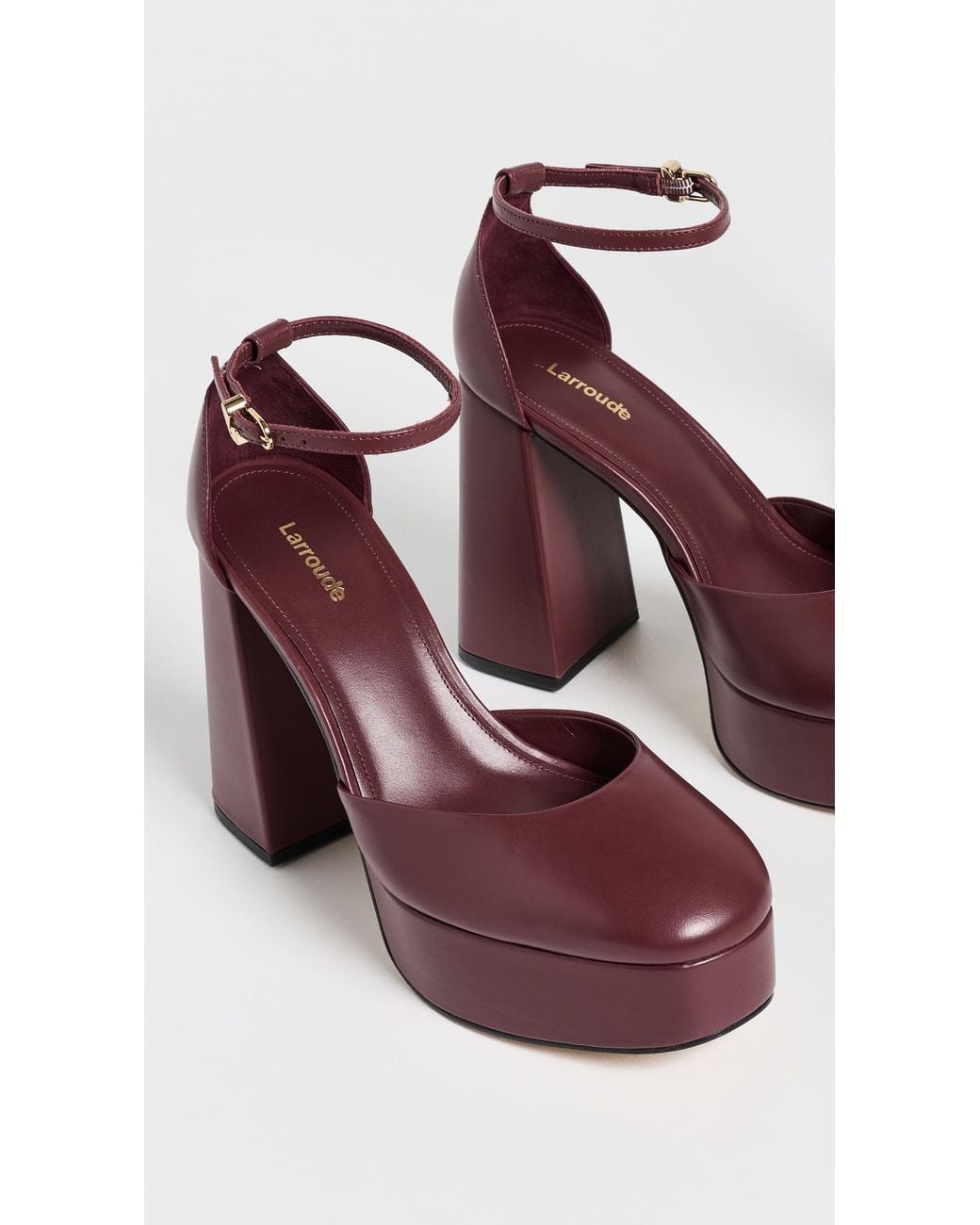 Larroude Multicolor Ari Leather Platform Pumps