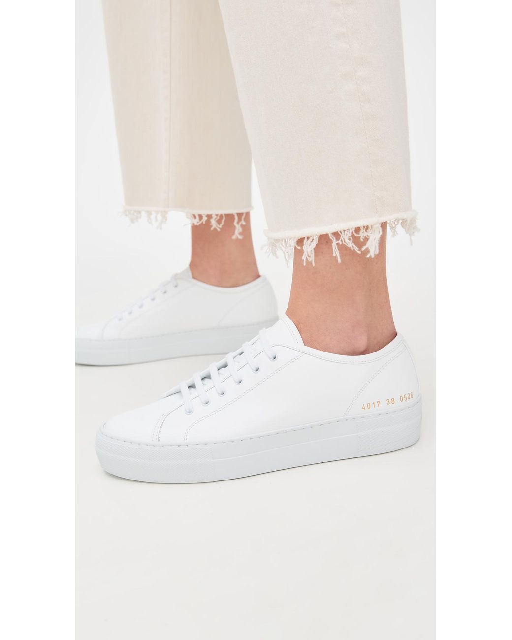 Common Projects White Tournament Super Classic Sneakers