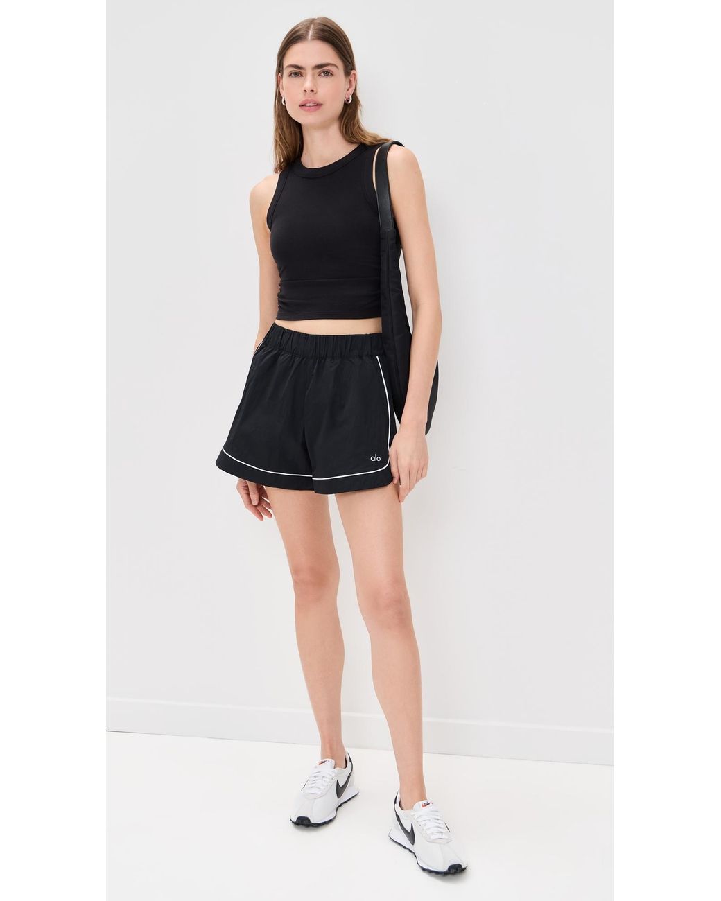 Alo Yoga Motivate Track Shorts in Black | Lyst