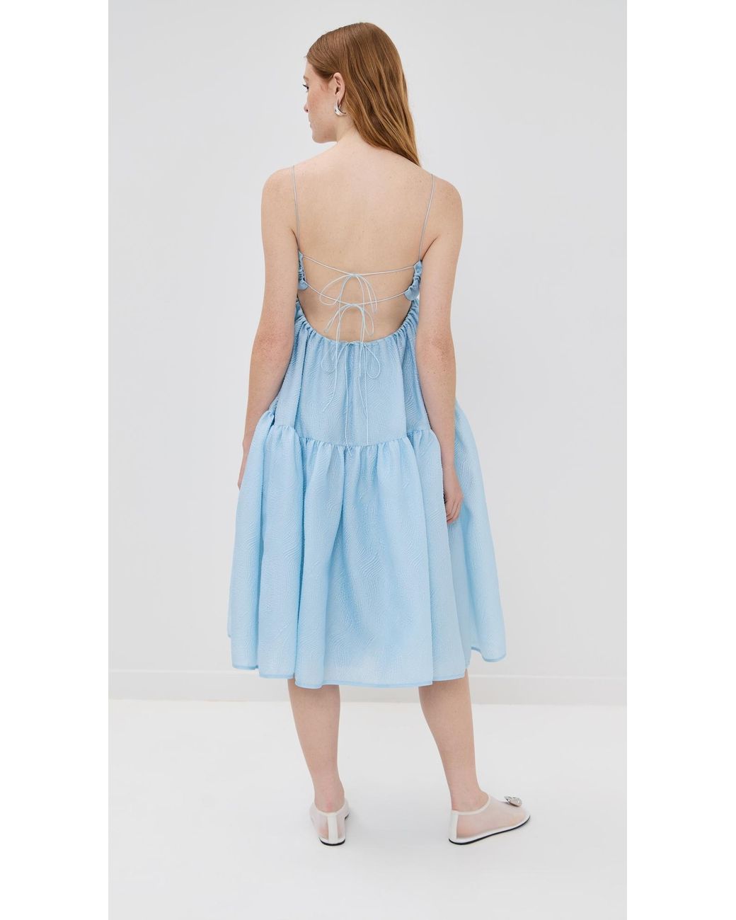 Cecilie Bahnsen Sofie Dress in Blue | Lyst