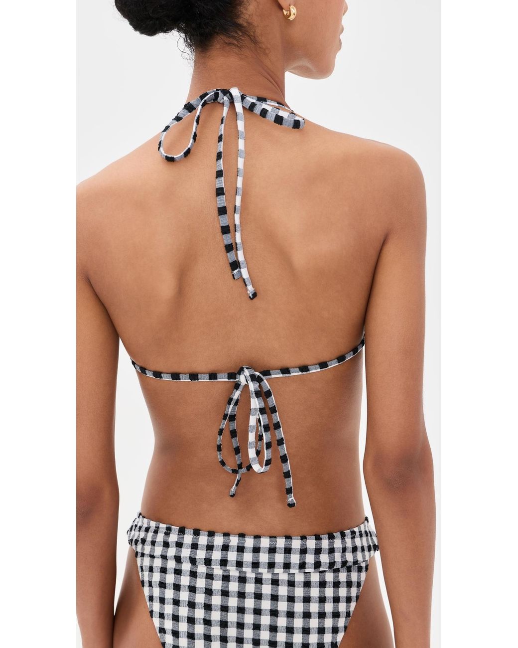 Le Bos Blue Triangle Bikini Top