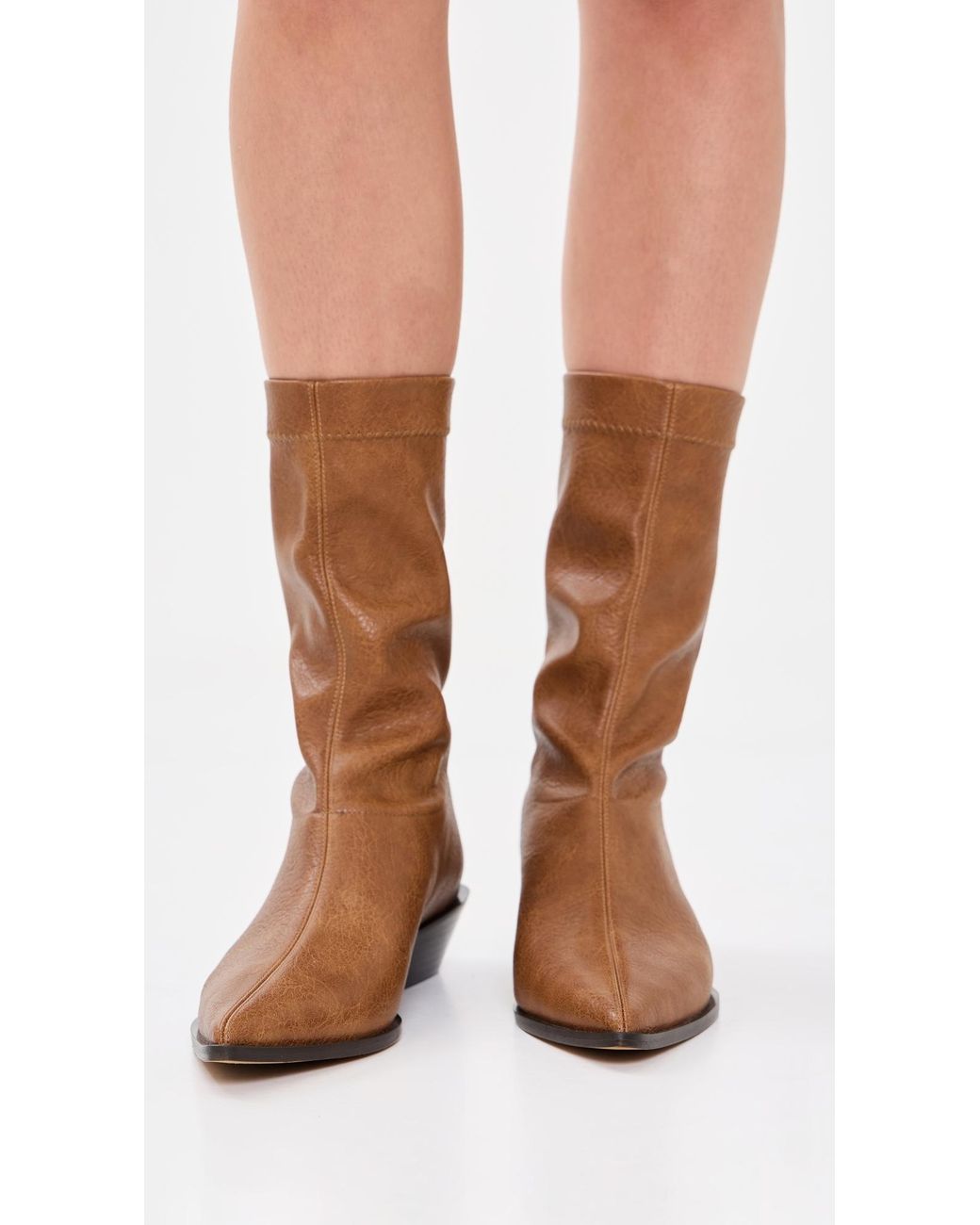 Tibi White Leo Boots