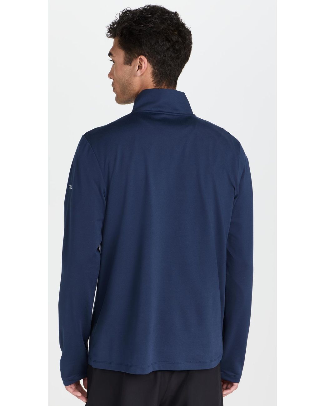 Alo Yoga Conquer Reform 1/4 Zip Long Sleeve Sweatshirt in Blue for
