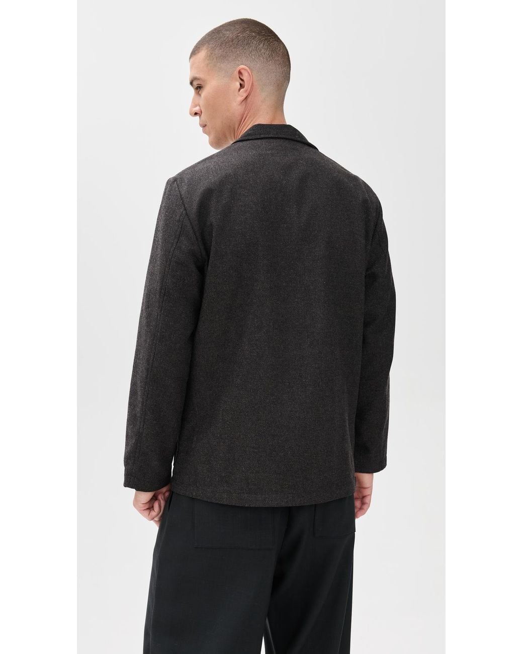 Universal Works Black Two Button Jacket for men