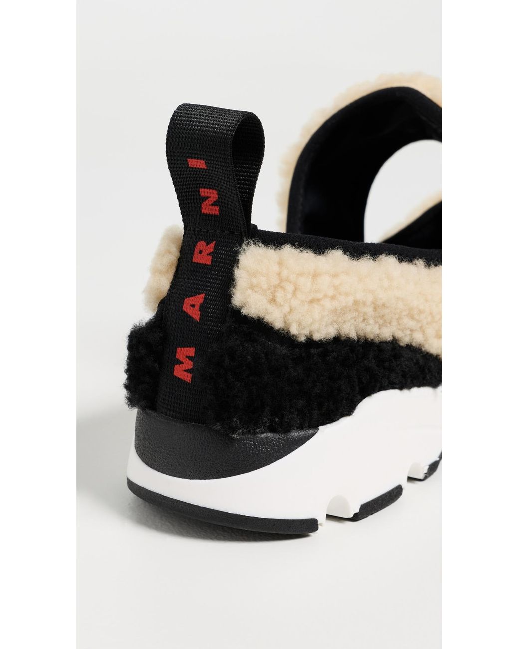 Marni Black Shearling Sneakers