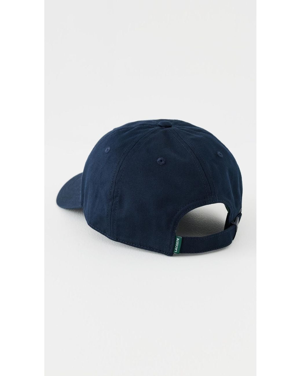 Lacoste Blue Cotton Twill Side Logo Cap