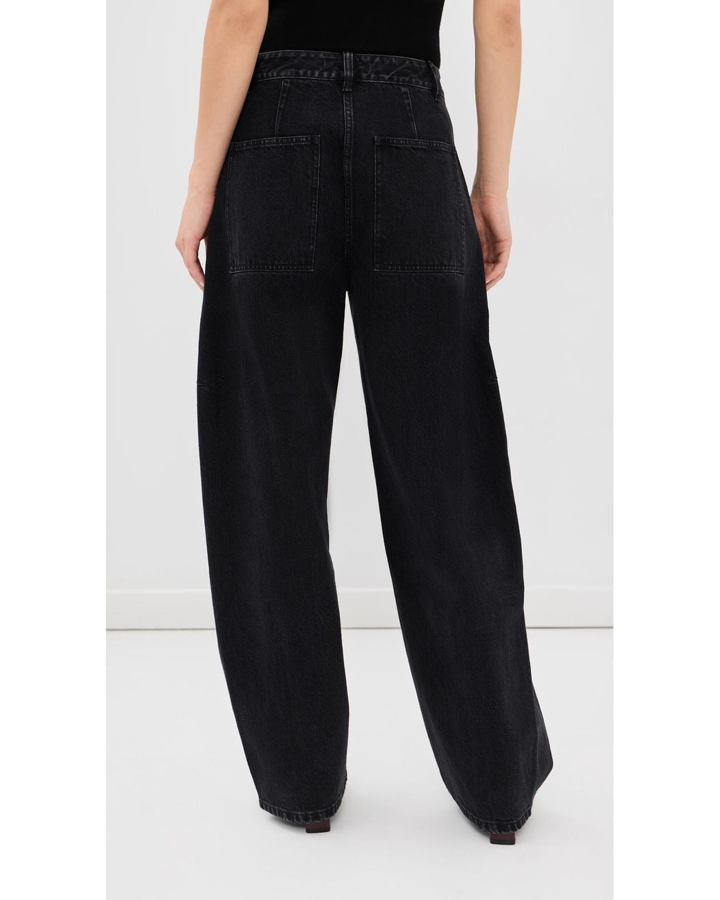 Tibi Black Sid Barrel Jeans