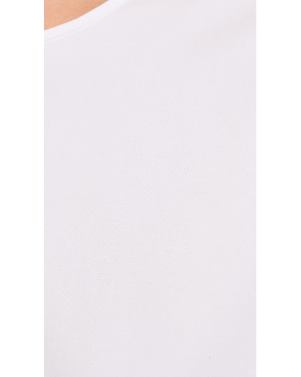 Tibi White Eco Poplin Side Drape Top