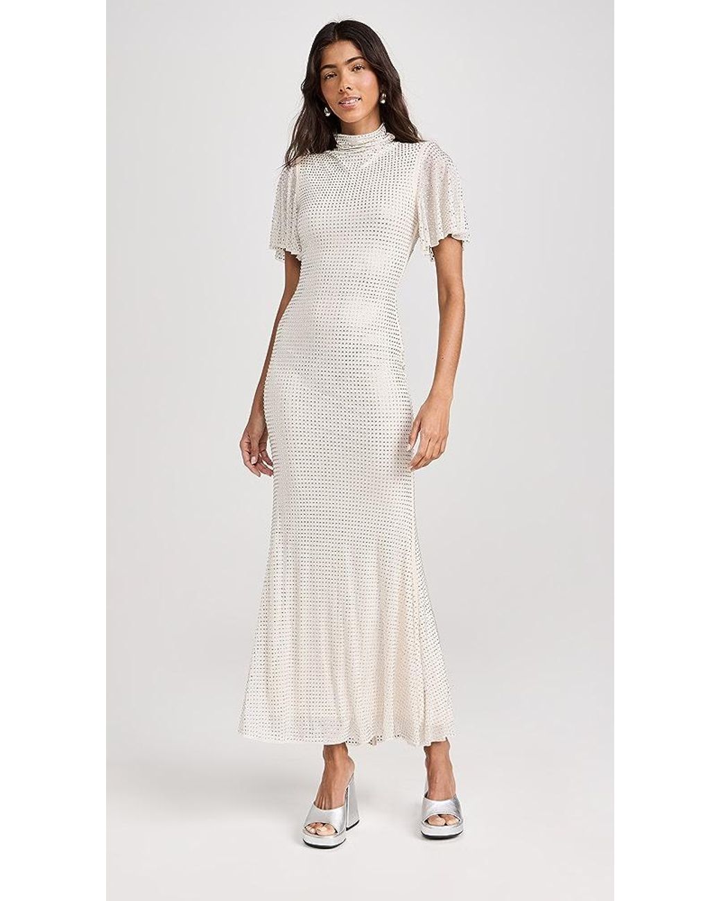 white christmas dresses Ellington Knit Maxi Dress With Sequin - Ivory main image 0