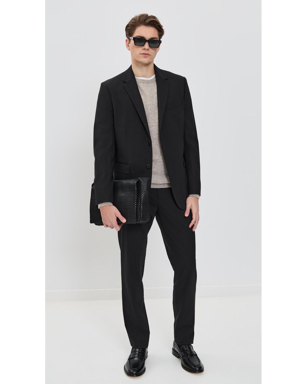 Theory Black Chambers Stretch Wool Blazer for men