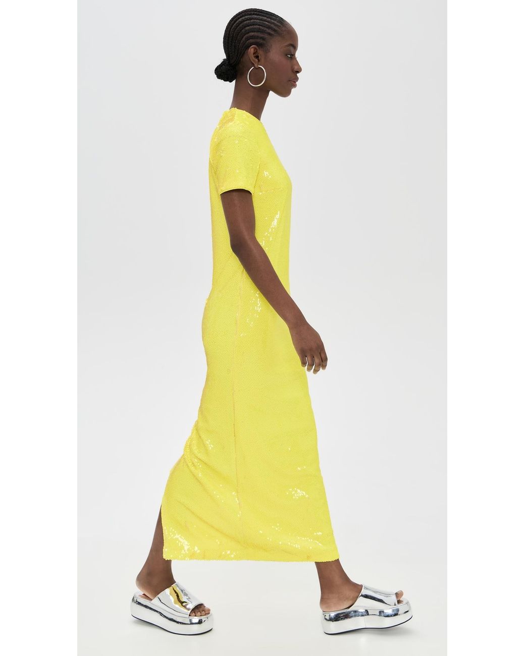 ワンピース MSGM SEQUINED DRESS MSGM Pleated Sequin Flare Dress Red Size 38(0) MSRP: $820.00