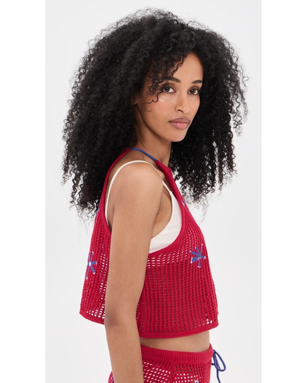 Staud Red Torin Coverup Top