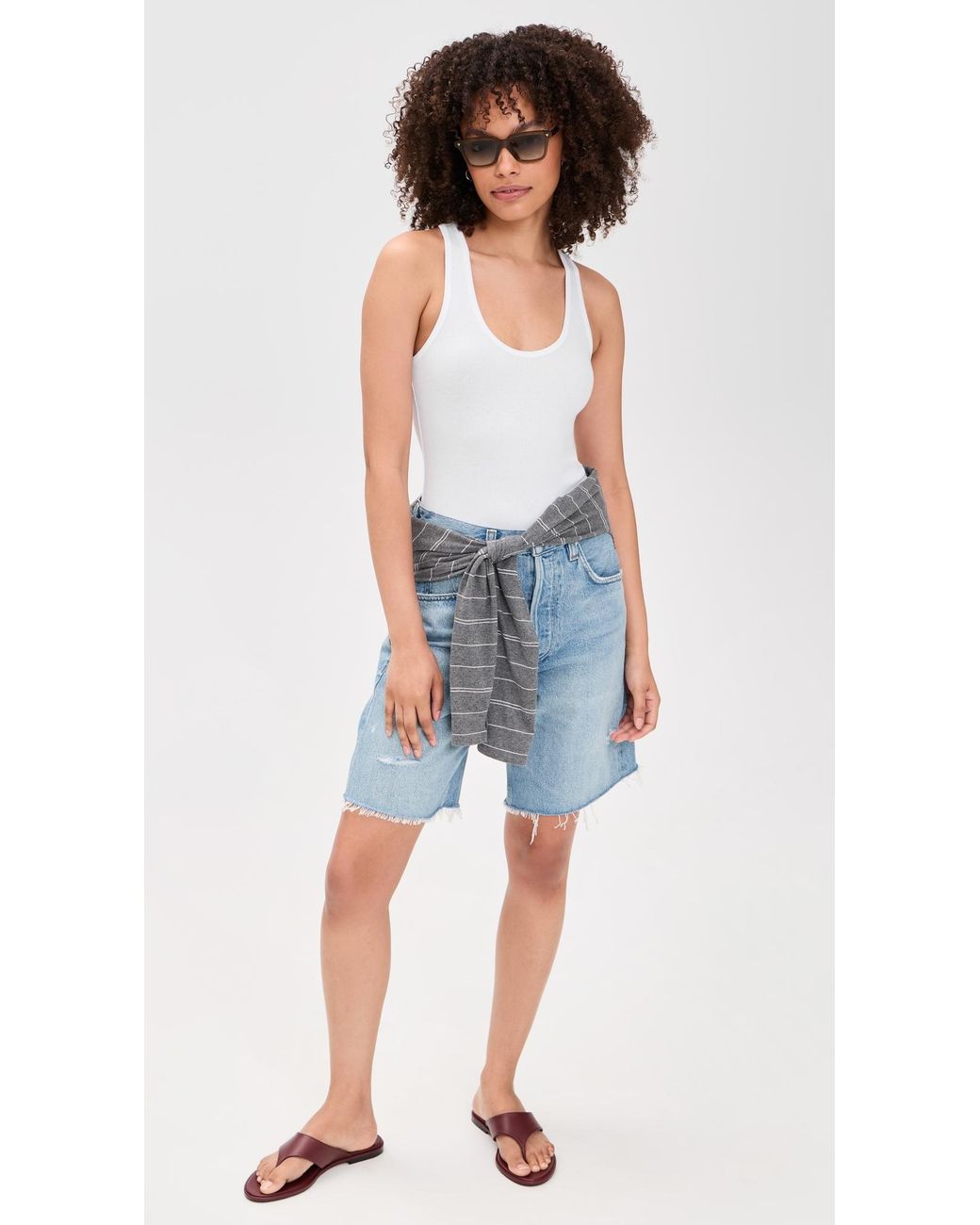 Commando White Better Than Basic Rib Tank Thong Bodysuit