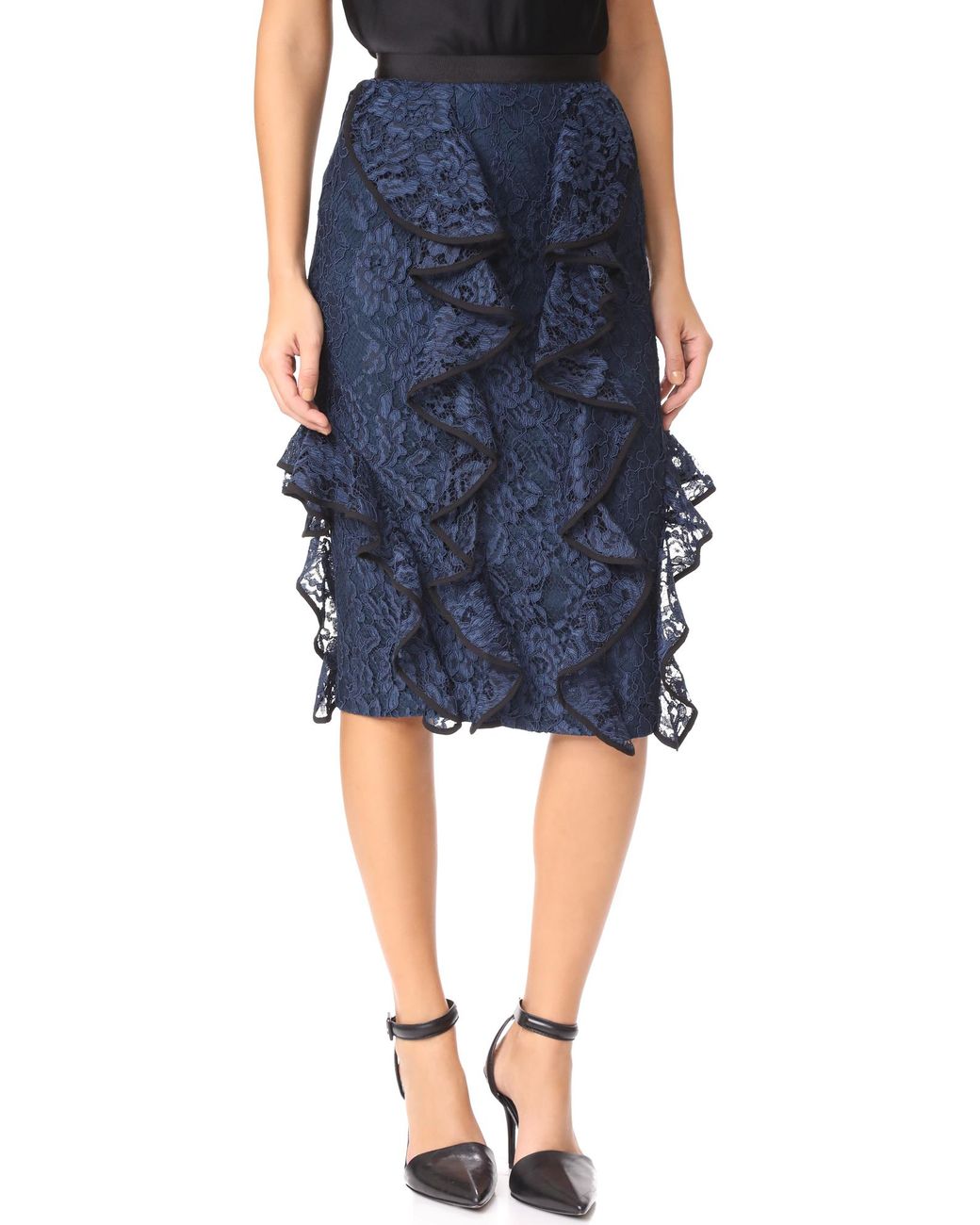 Alexis Jensine Lace Skirt in Blue | Lyst