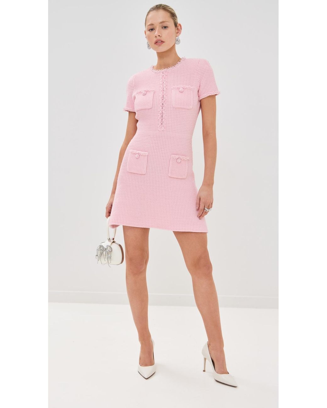 pink knit sweater dress Fawna sweater dress – Line & Dot main image 1