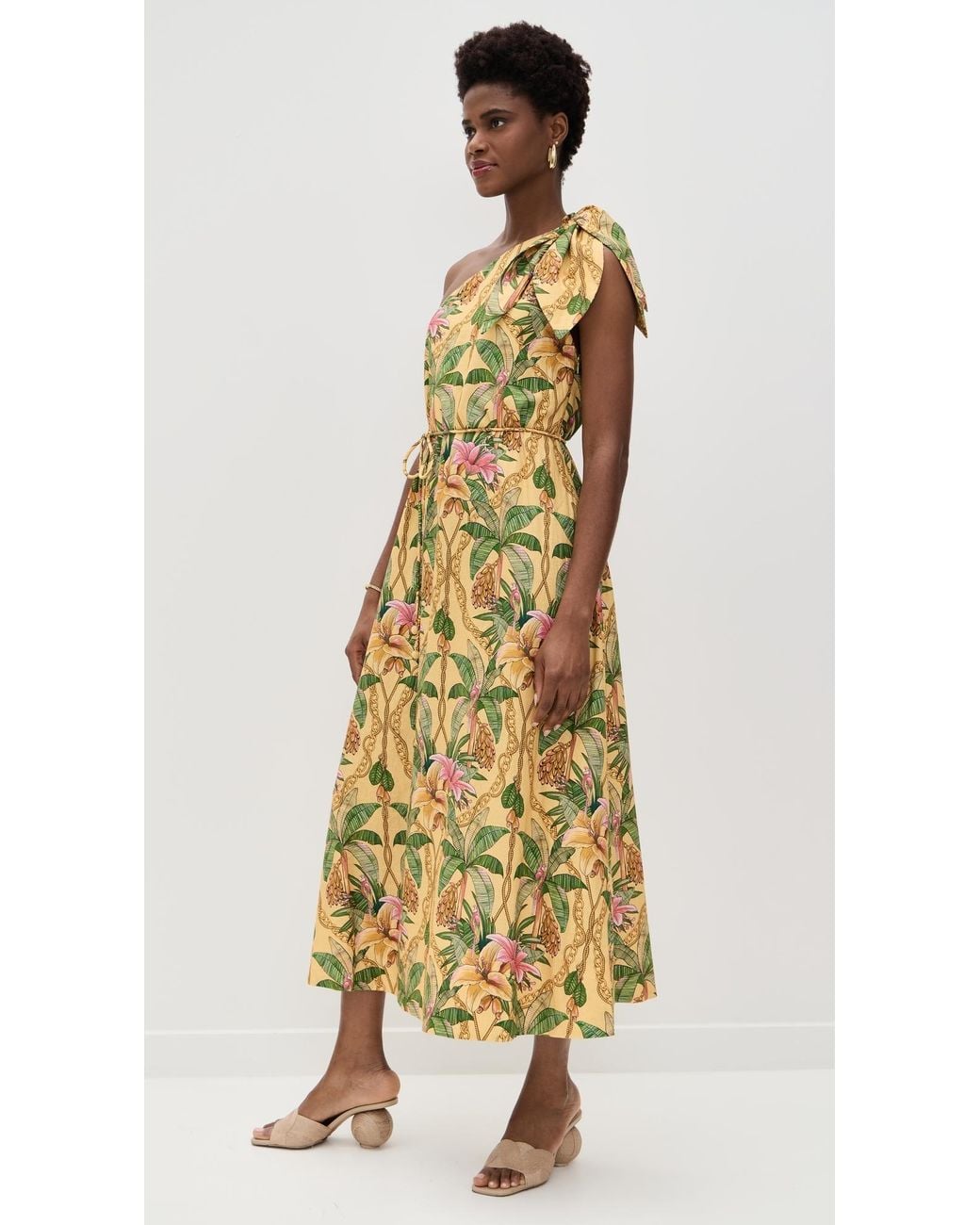 FARM Rio One Shoulder Petals Maxi Dress | Lyst