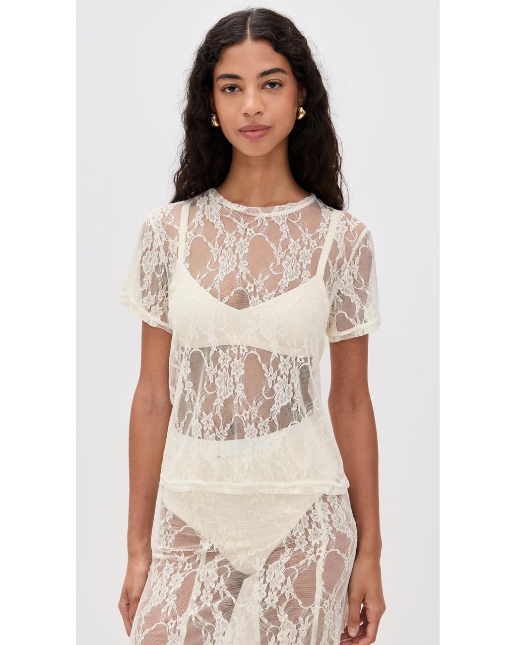 Le Bos Natural Lace Tee