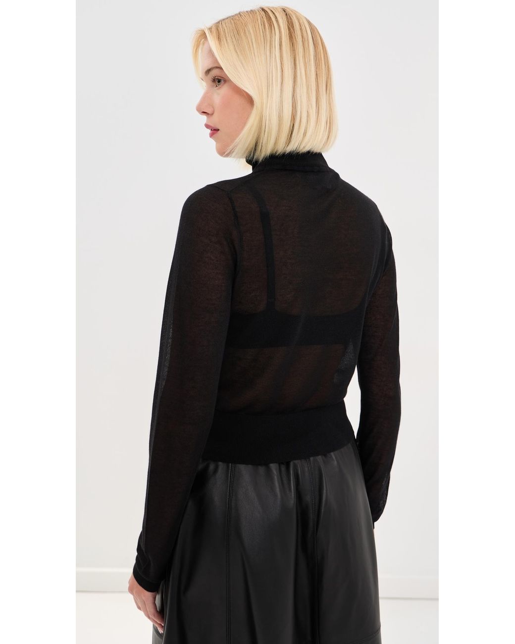Le Bos Black Palmer Turtleneck Pullover