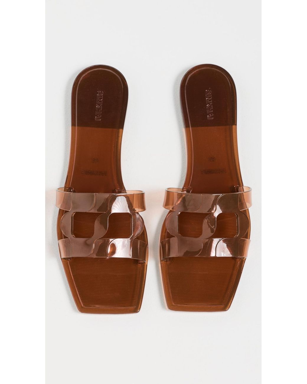 Jonathan Simkhai Black Monogram Jelly Flat Slides