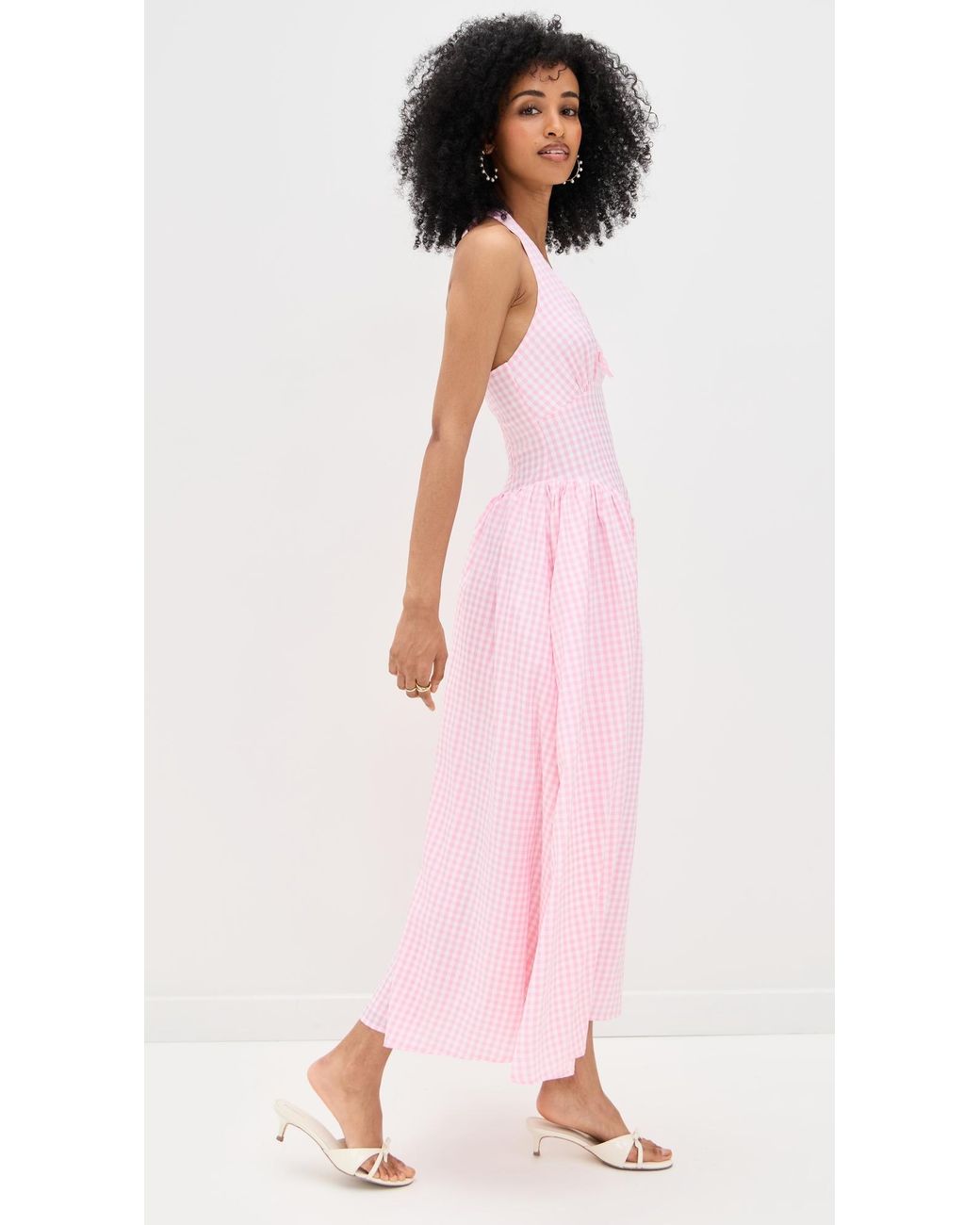 Runaway the Label Alicia Midi Dress in Pink | Lyst
