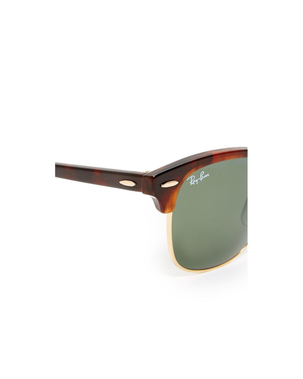 Ray Ban Rb3016 Classic Clubmaster Rimless Sunglasses In Tortoise Crystal Green Green Save 10 Lyst Ray Ban Rb3016 Classic Clubmaster Rimless Sunglasses In Tortoise Crystal Green Green Save 10 Lyst
