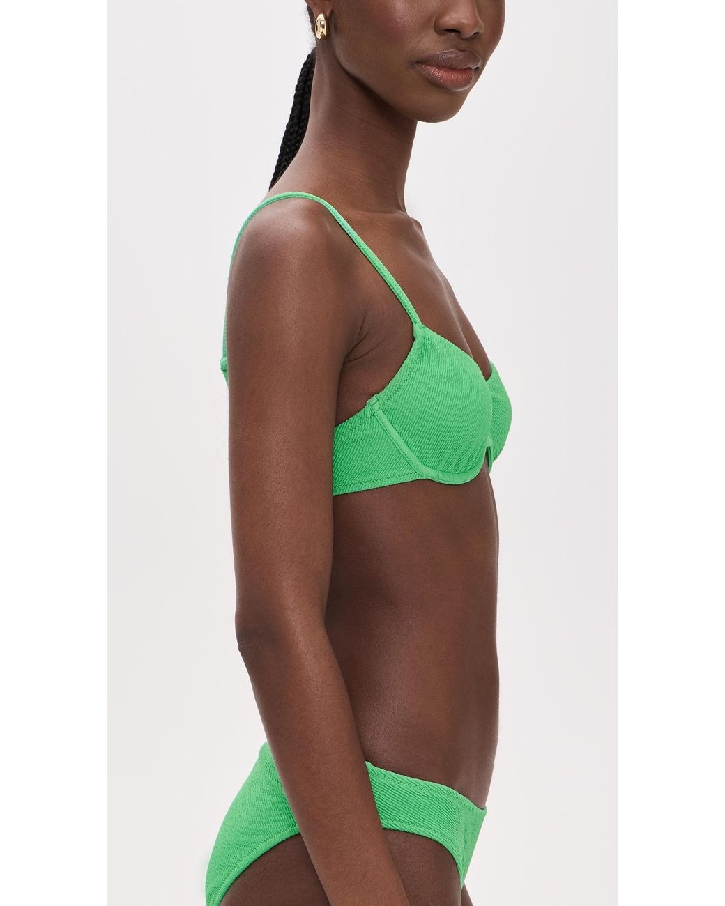 Solid & Striped Green The Eva Bikini Top