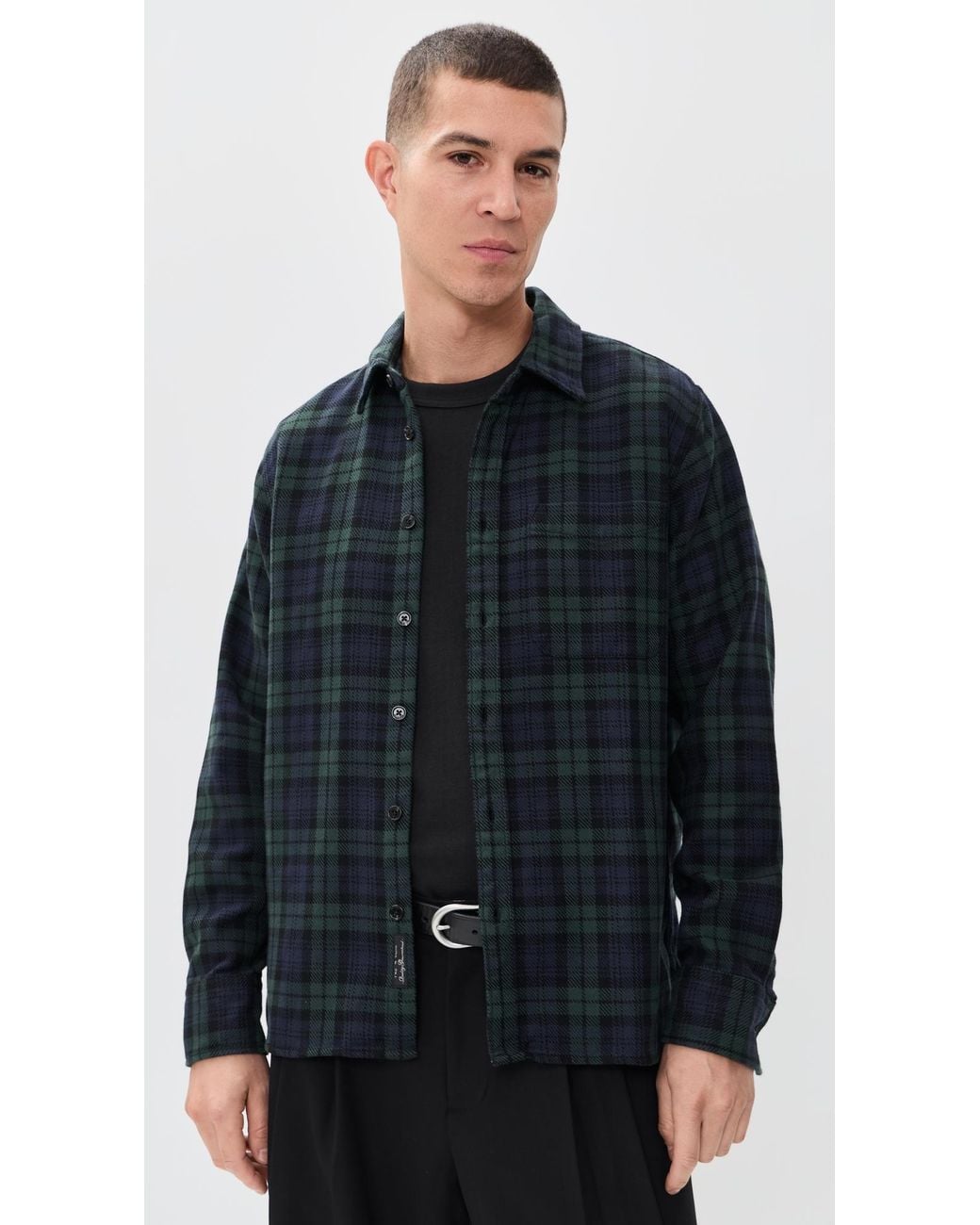 Rag & Bone Blue Cpo Flannel Shacket for men