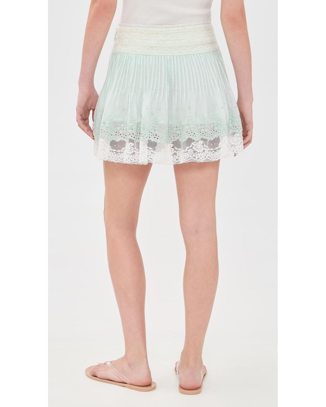 LoveShackFancy Blue Levant Skirt