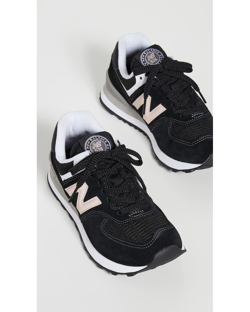 New Balance 574 Classic Sneakers in Black | Lyst