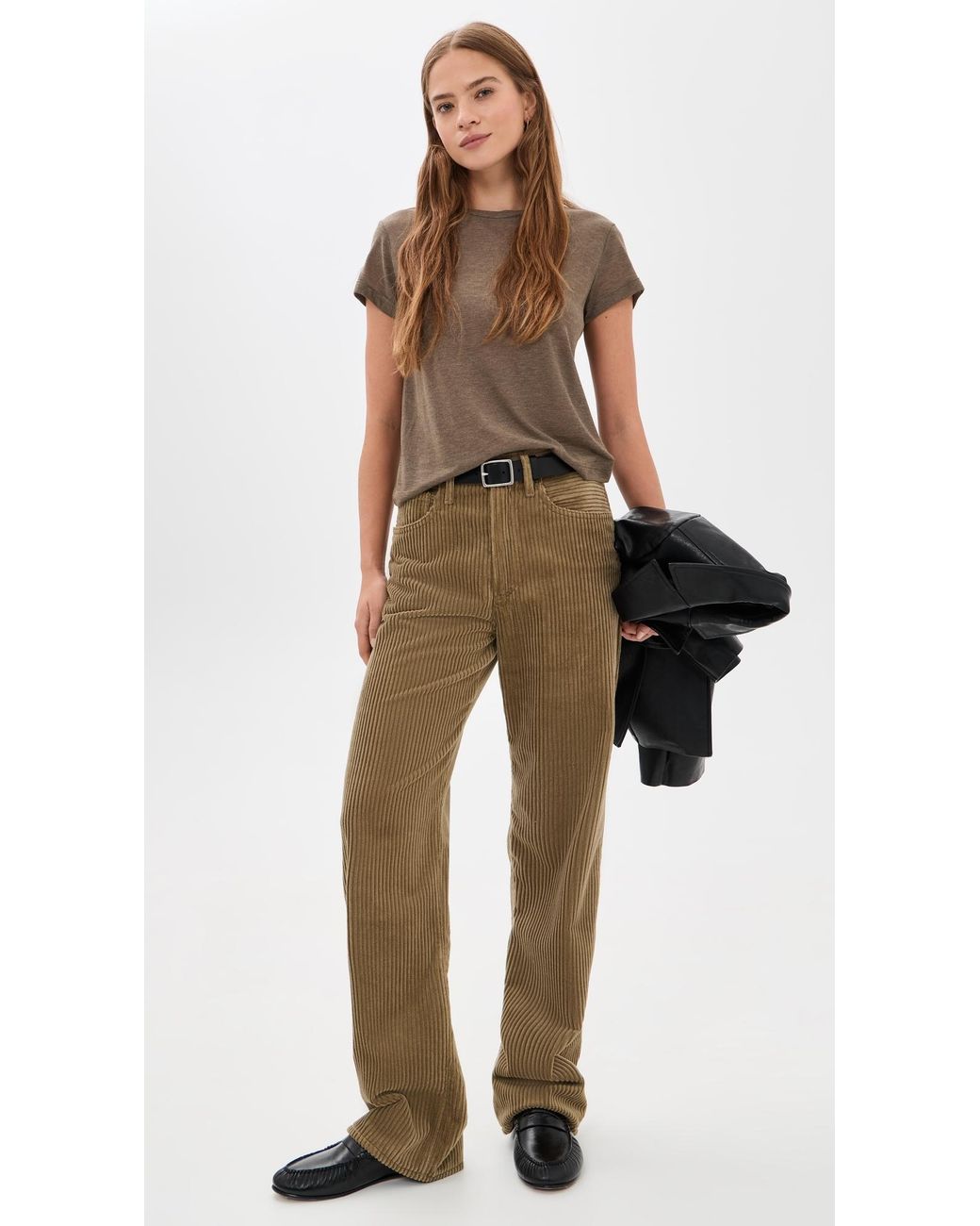 Agolde Brown Long Line Adine Tee