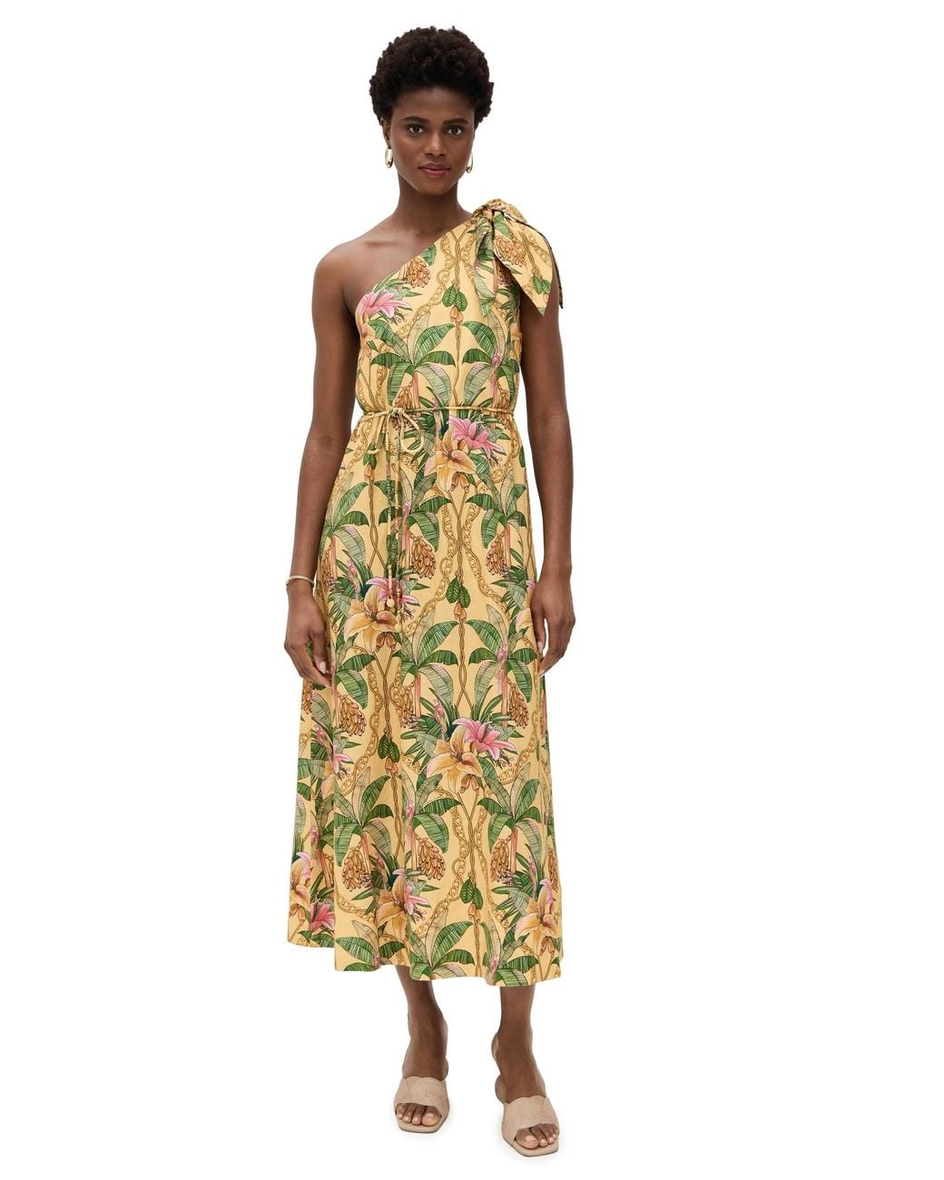 FARM Rio One Shoulder Petals Maxi Dress | Lyst